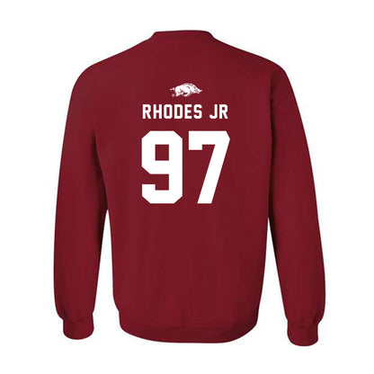 Arkansas - NCAA Football : Quincy Rhodes Jr - Replica Shersey Crewneck Sweatshirt-1