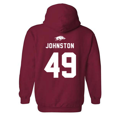 Arkansas - NCAA Football : Luke Johnston - Replica Shersey Hooded Sweatshirt