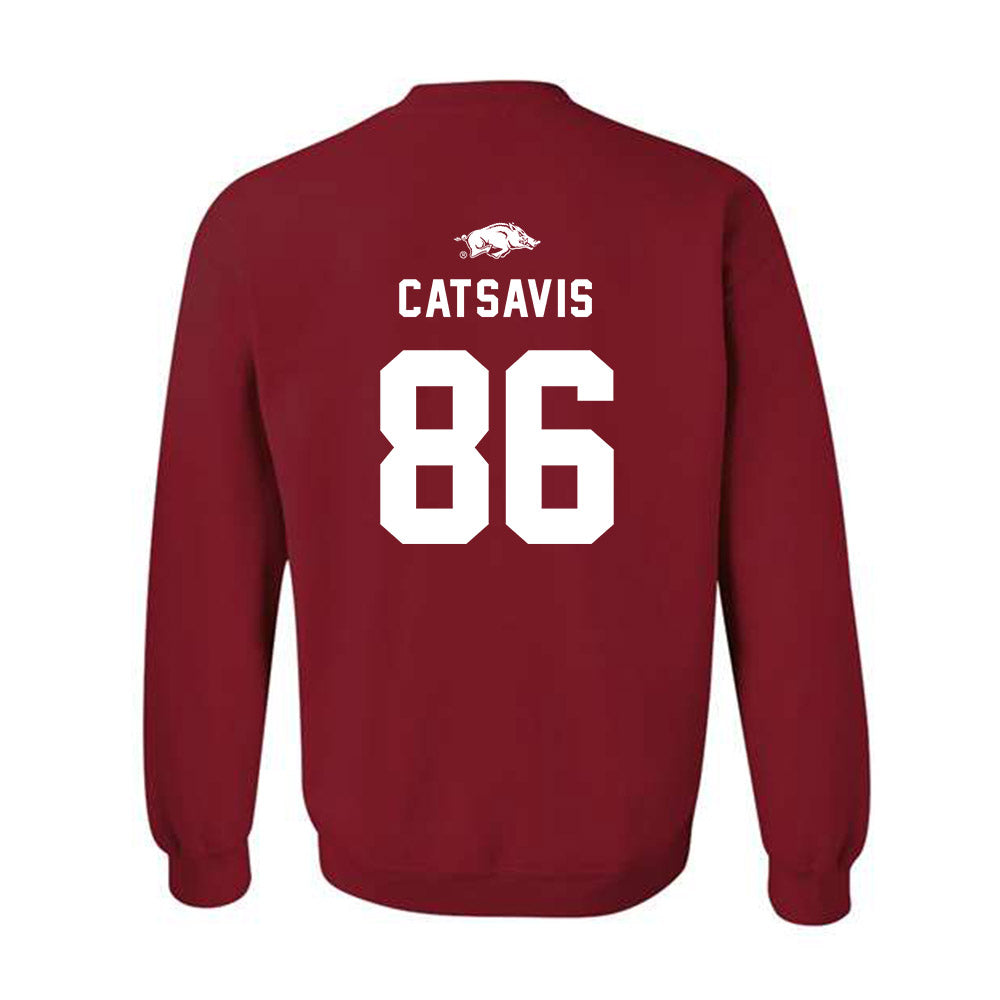Arkansas - NCAA Football : Walker Catsavis - Replica Shersey Crewneck Sweatshirt