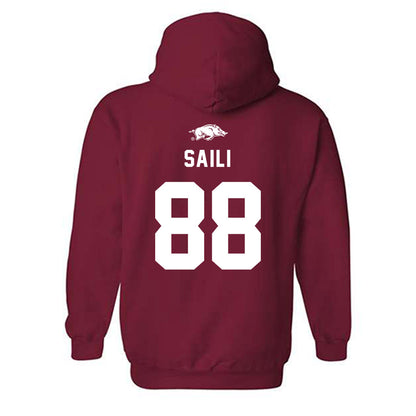 Arkansas - NCAA Football : Danny Saili - Replica Shersey Hooded Sweatshirt-1