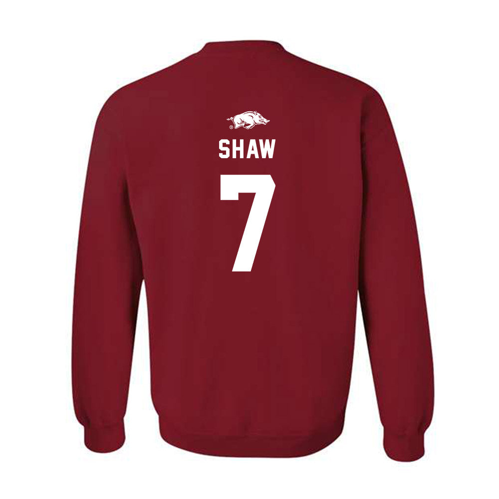 Arkansas - NCAA Football : Bradley Shaw - Replica Shersey Crewneck Sweatshirt-1