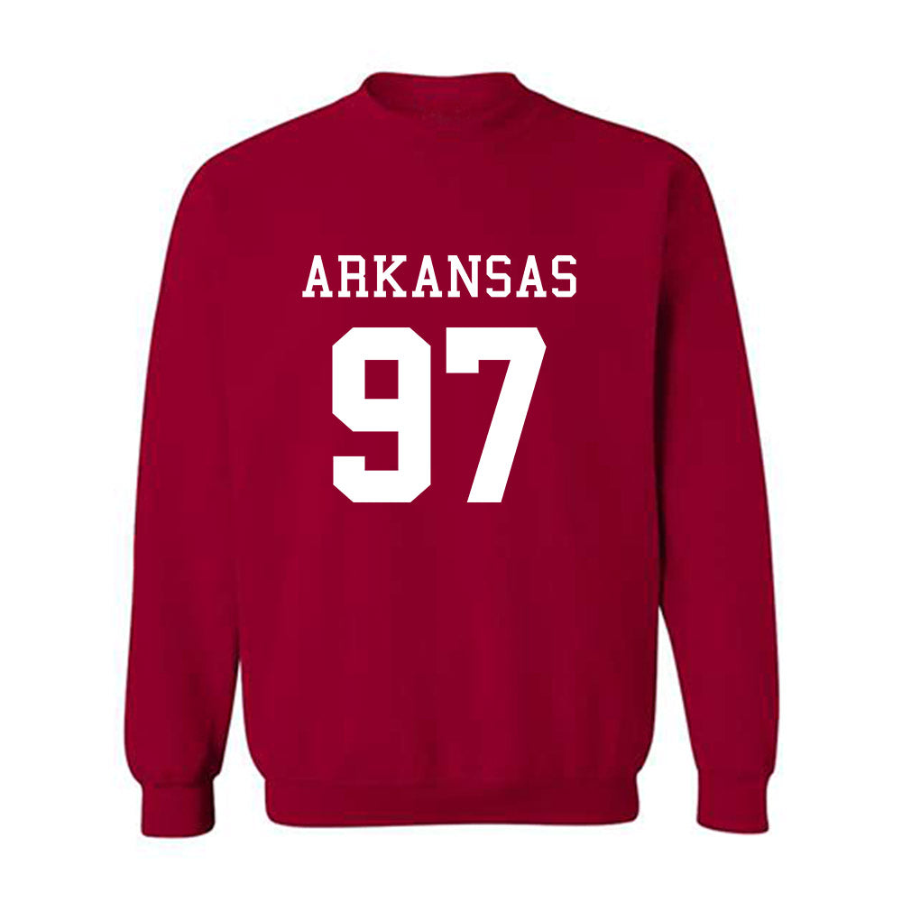 Arkansas - NCAA Football : Quincy Rhodes Jr - Replica Shersey Crewneck Sweatshirt-0