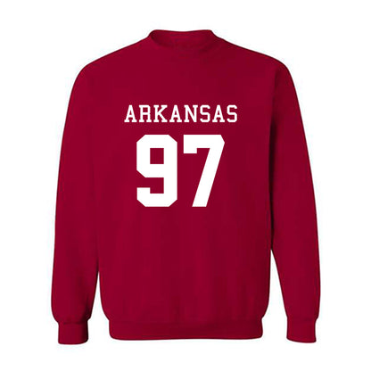 Arkansas - NCAA Football : Quincy Rhodes Jr - Replica Shersey Crewneck Sweatshirt-0