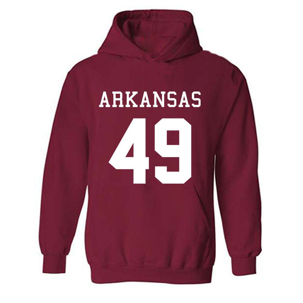 Arkansas - NCAA Football : Luke Johnston - Replica Shersey Hooded Sweatshirt