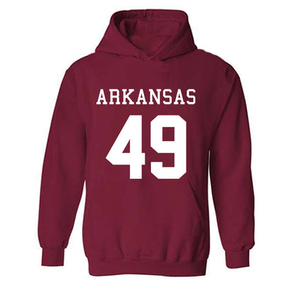 Arkansas - NCAA Football : Luke Johnston - Replica Shersey Hooded Sweatshirt