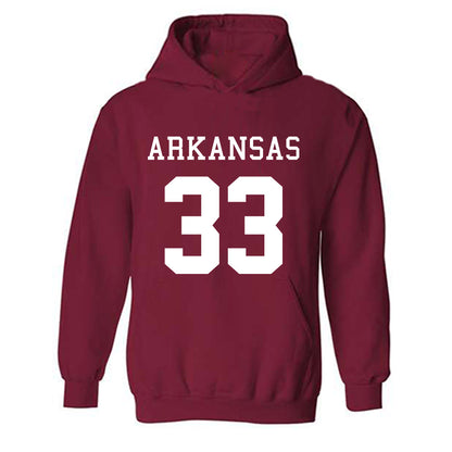 Arkansas - NCAA Football : Jeremiah Beck Jr. - Replica Shersey Hooded Sweatshirt-0