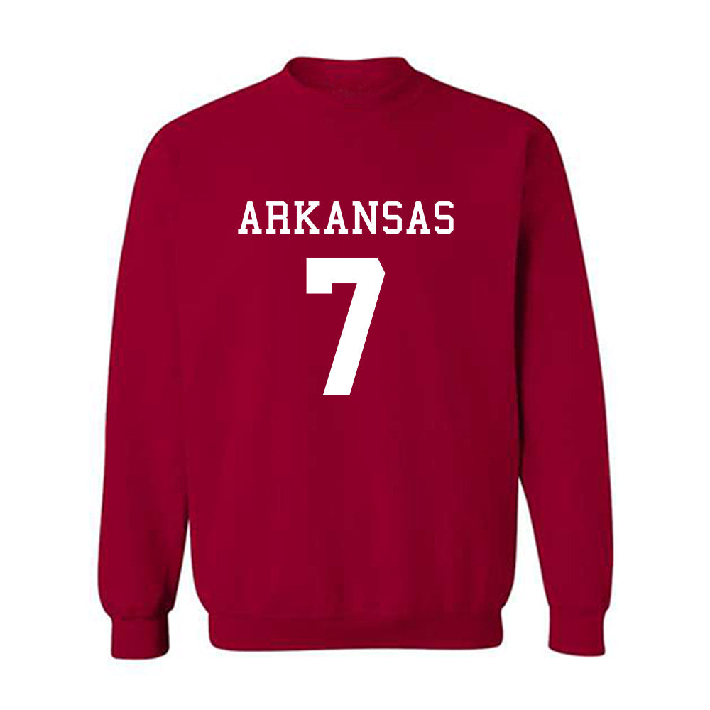 Arkansas - NCAA Football : Bradley Shaw - Replica Shersey Crewneck Sweatshirt-0