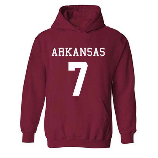 Arkansas - NCAA Football : Bradley Shaw - Replica Shersey Hooded Sweatshirt-0