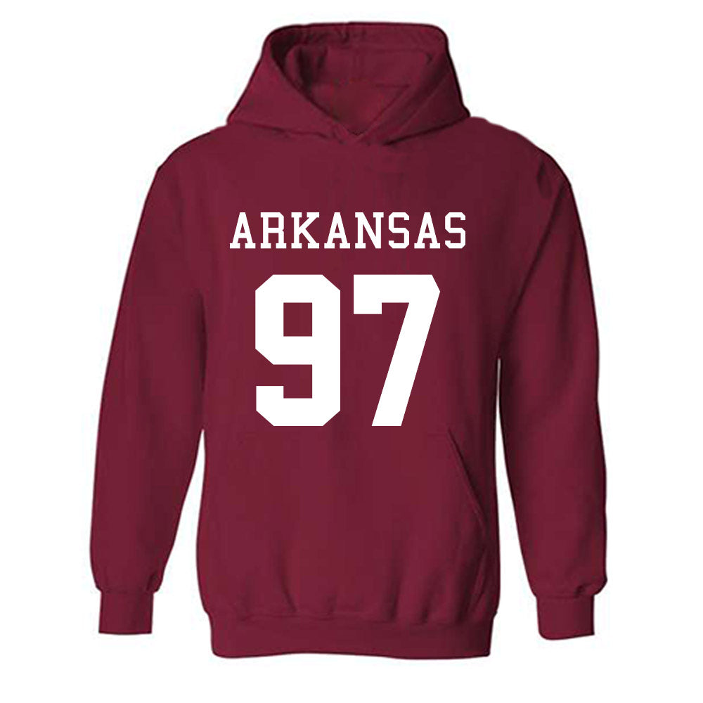 Arkansas - NCAA Football : Quincy Rhodes Jr - Replica Shersey Hooded Sweatshirt-0
