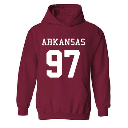 Arkansas - NCAA Football : Quincy Rhodes Jr - Replica Shersey Hooded Sweatshirt-0