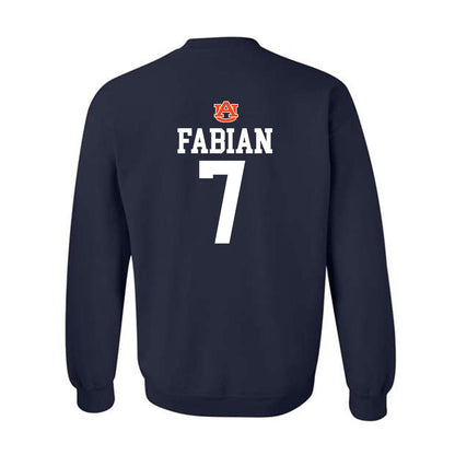 Auburn - NCAA Baseball : Deric Fabian - Replica Shersey Crewneck Sweatshirt