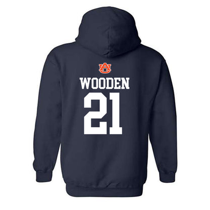 Auburn - NCAA Football : Caleb Wooden - Replica Shersey Hooded Sweatshirt