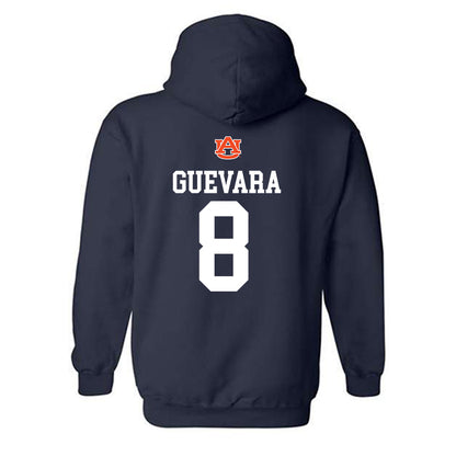 Auburn - NCAA Baseball : Eric Guevara - Replica Shersey Hooded Sweatshirt-1