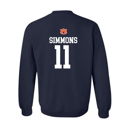 Auburn - NCAA Football : Malcolm Simmons - Replica Shersey Crewneck Sweatshirt