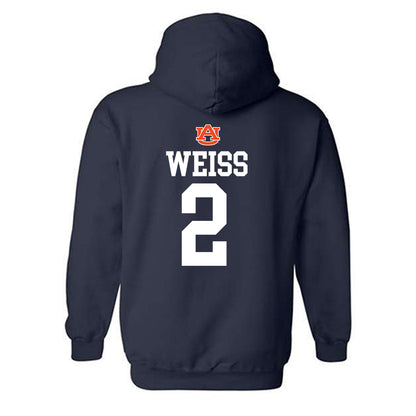 Auburn - NCAA Baseball : Cooper Weiss - Replica Shersey Hooded Sweatshirt