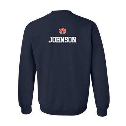 Auburn - NCAA Men's Swimming & Diving : Bradford Johnson - Replica Shersey Crewneck Sweatshirt-1