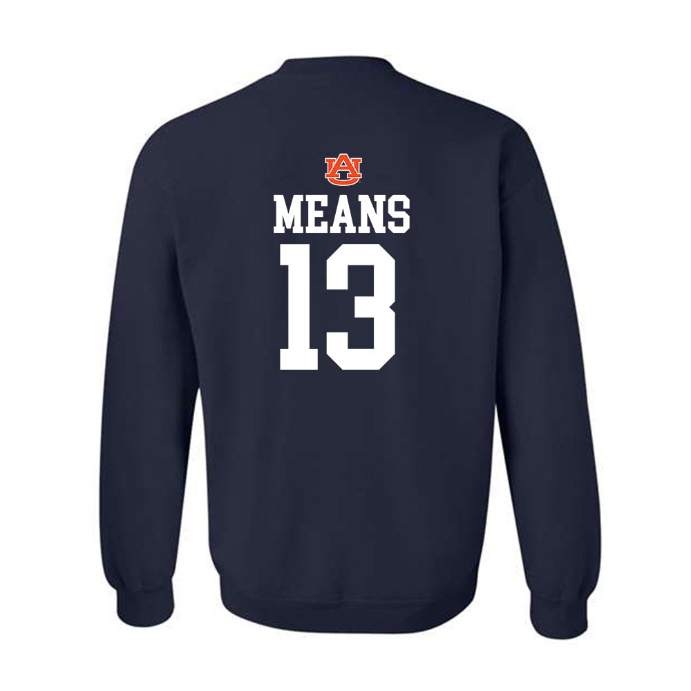 Auburn - NCAA Women's Soccer : Asha Means - Replica Shersey Crewneck Sweatshirt-1