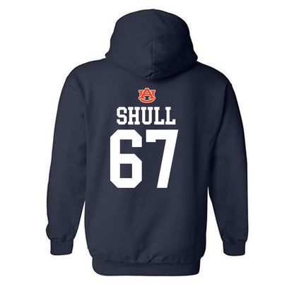 Auburn - NCAA Football : Broderick Shull - Replica Shersey Hooded Sweatshirt-1