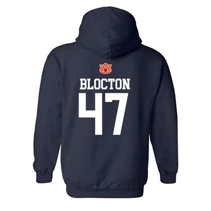 Auburn - NCAA Football : Malik Blocton - Replica Shersey Hooded Sweatshirt