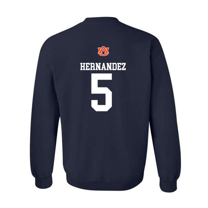 Auburn - NCAA Baseball : Javon Hernandez - Replica Shersey Crewneck Sweatshirt