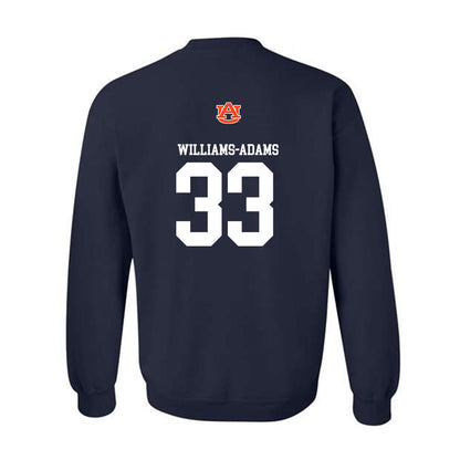 Auburn - NCAA Men's Basketball : Sebastian Williams-Adams - Replica Shersey Crewneck Sweatshirt-1