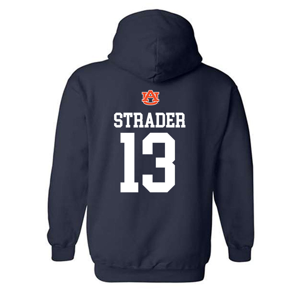 Auburn - NCAA Football : Raion Strader - Replica Shersey Hooded Sweatshirt-1