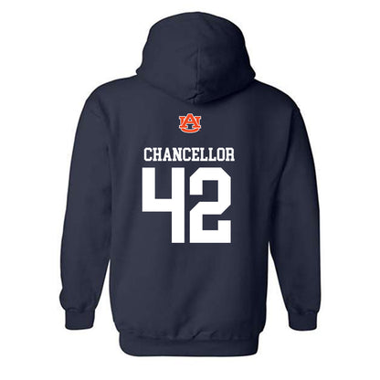Auburn - NCAA Baseball : Abe Chancellor - Replica Shersey Hooded Sweatshirt-1