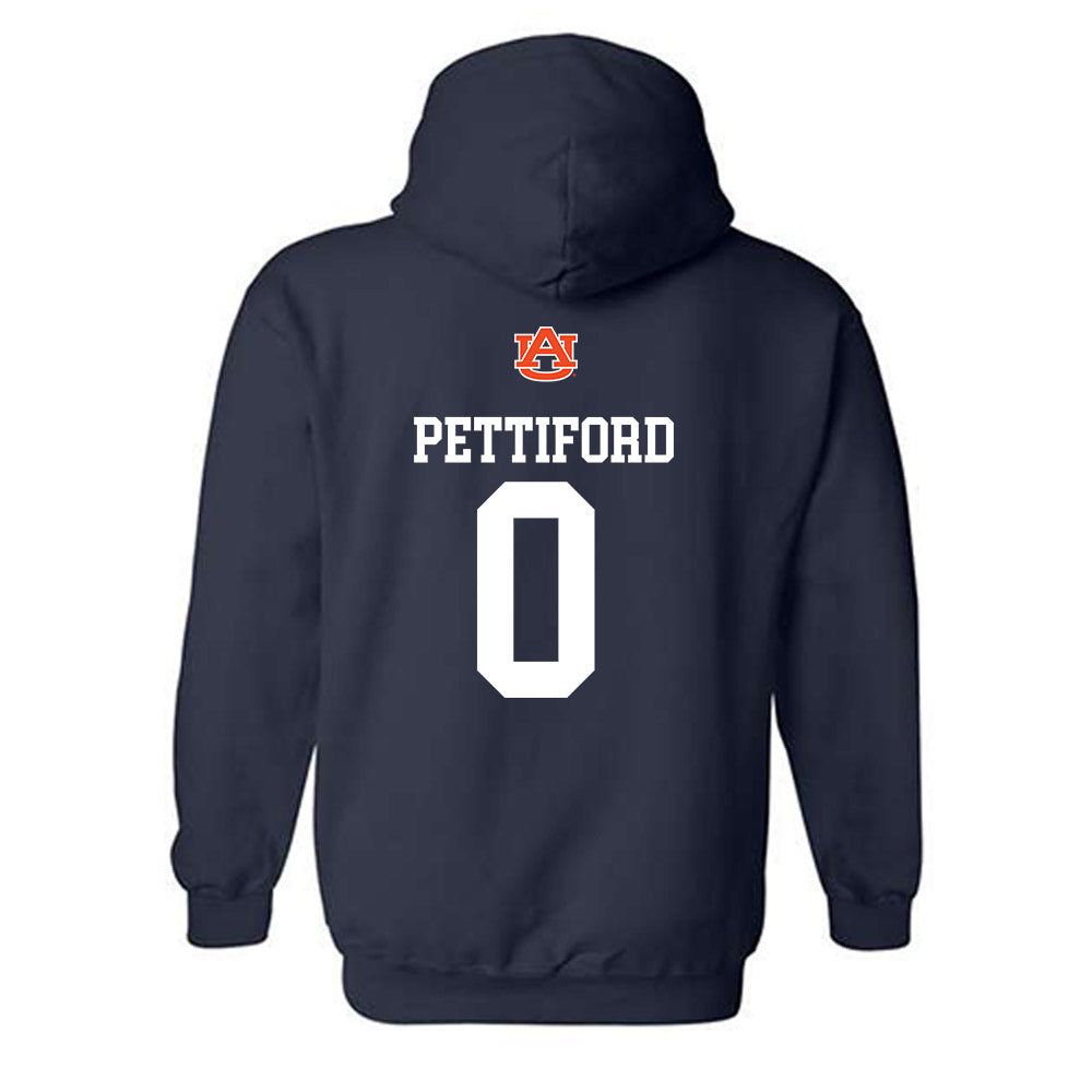 Auburn - NCAA Men's Basketball : Tahaad Pettiford - Replica Shersey Hooded Sweatshirt-1