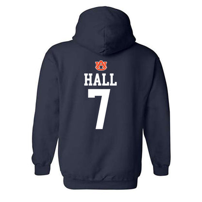 Auburn - NCAA Men's Basketball : Keyshawn Hall - Replica Shersey Hooded Sweatshirt-1