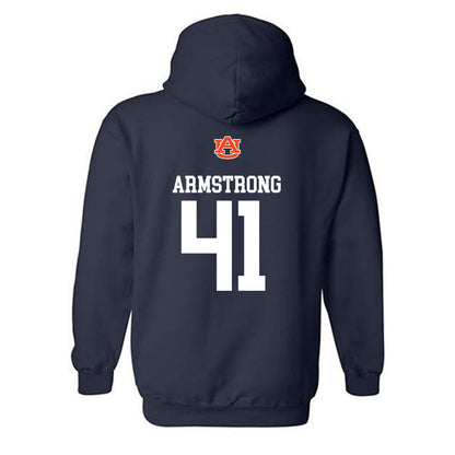 Auburn - NCAA Baseball : John Armstrong - Replica Shersey Hooded Sweatshirt