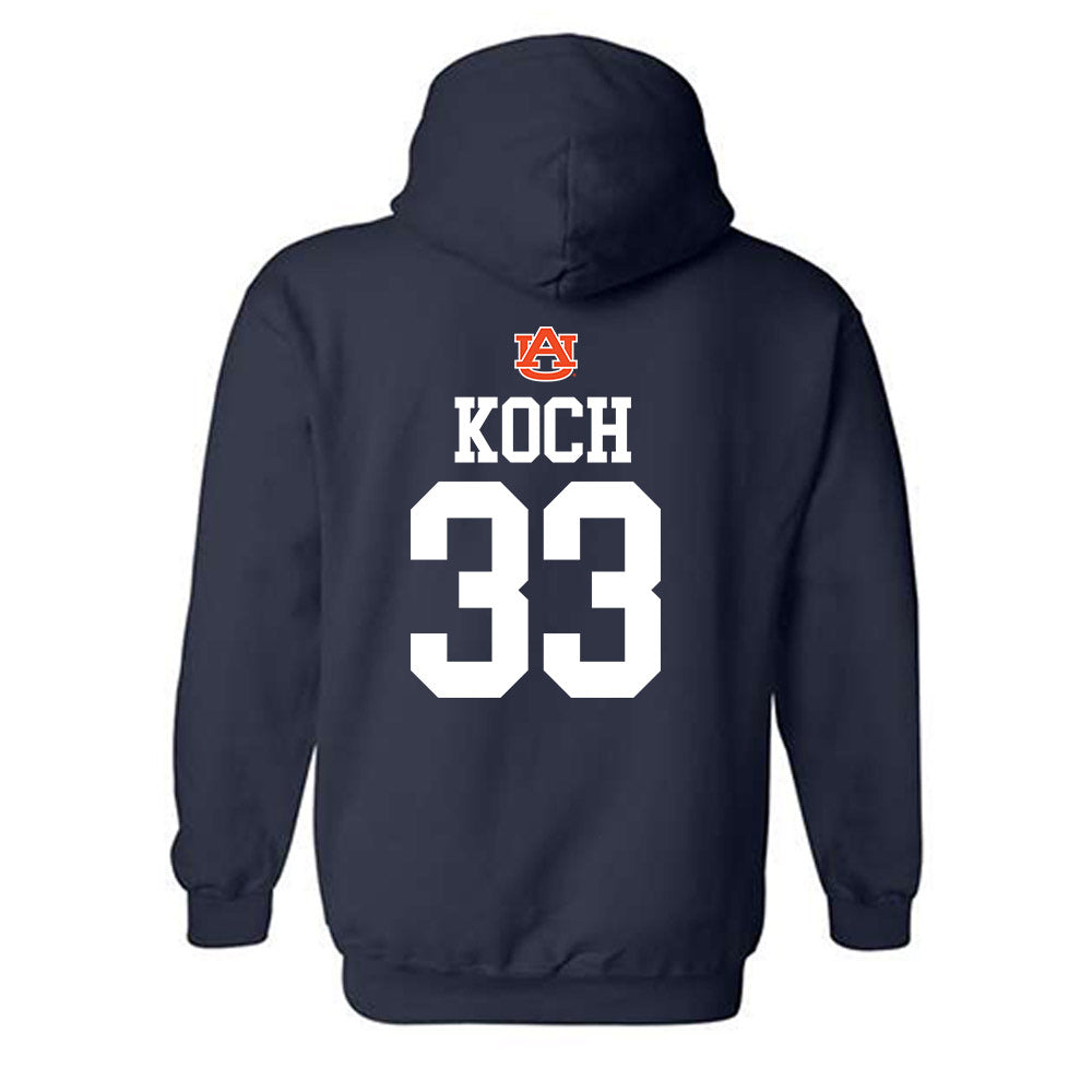 Auburn - NCAA Baseball : Mason Koch - Replica Shersey Hooded Sweatshirt-1