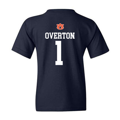 Auburn - NCAA Men's Basketball : Kevin Overton - Replica Shersey Youth T-Shirt-1