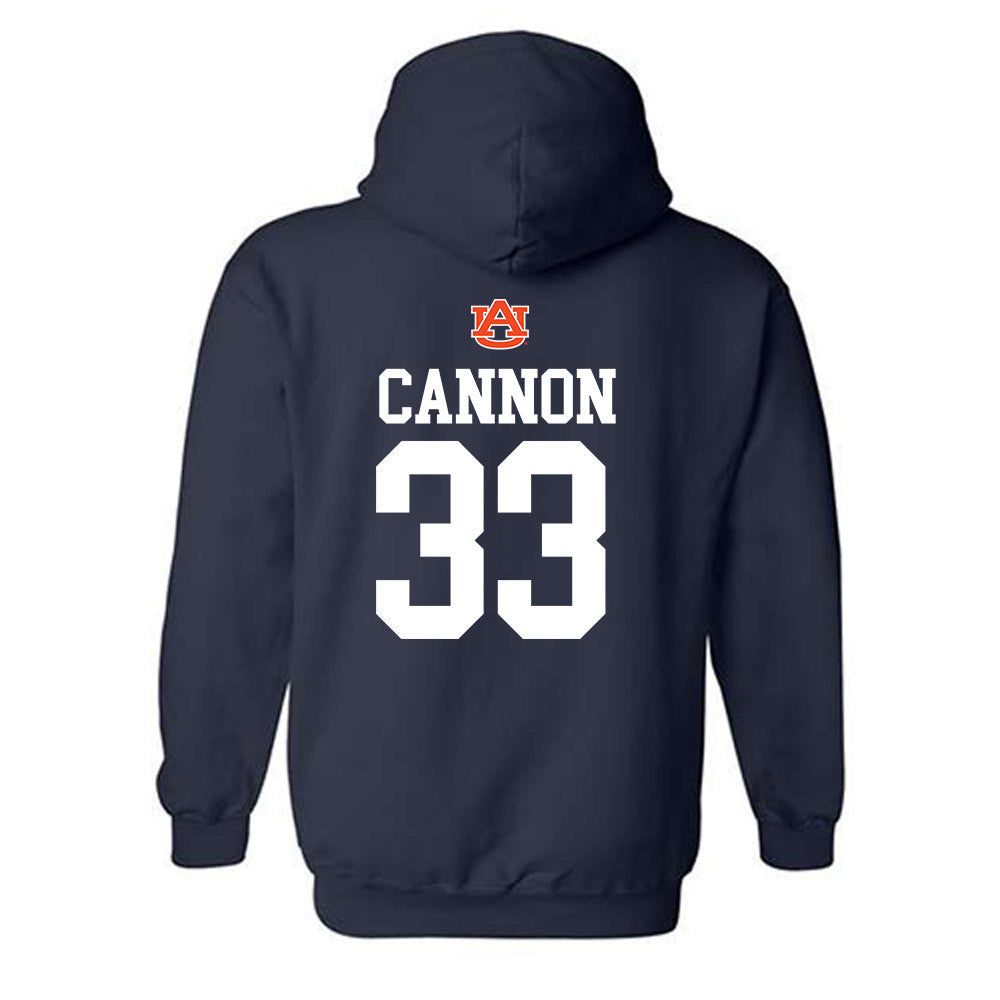 Auburn - NCAA Baseball : Will Cannon - Replica Shersey Hooded Sweatshirt