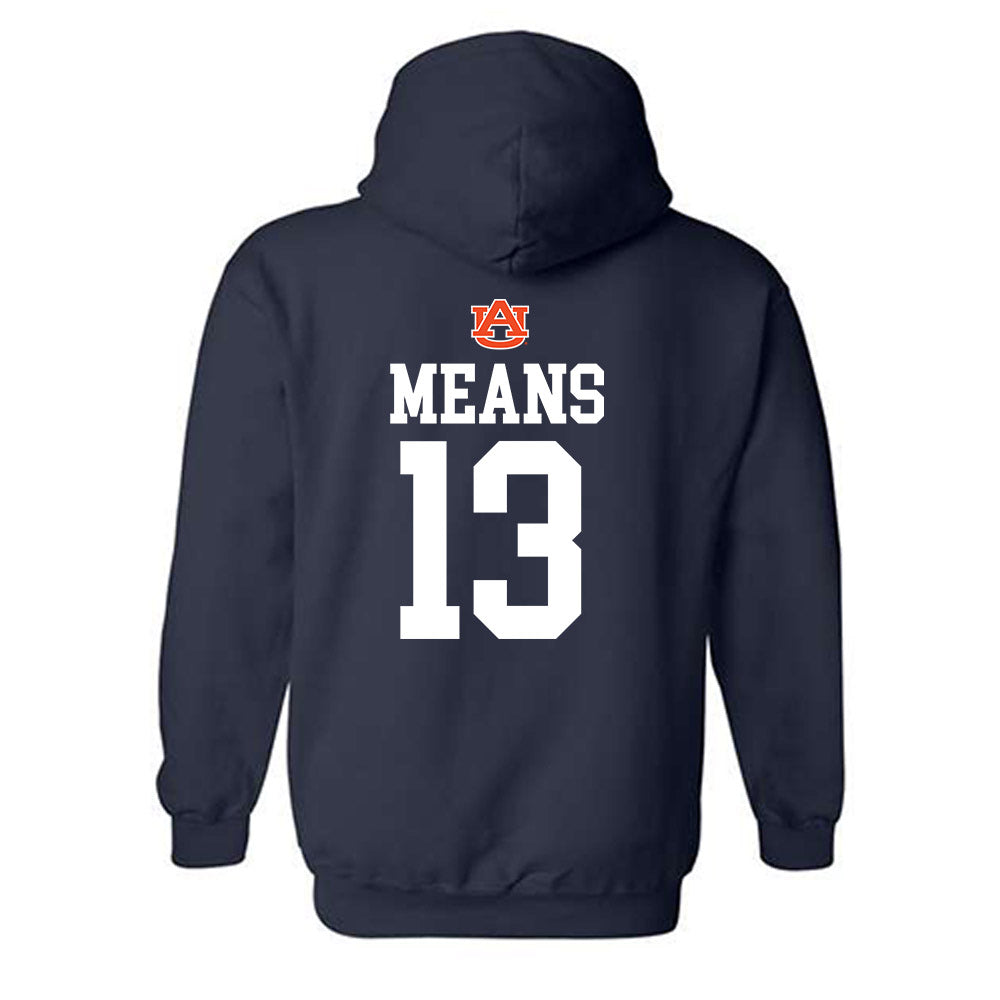 Auburn - NCAA Women's Soccer : Asha Means - Replica Shersey Hooded Sweatshirt-1