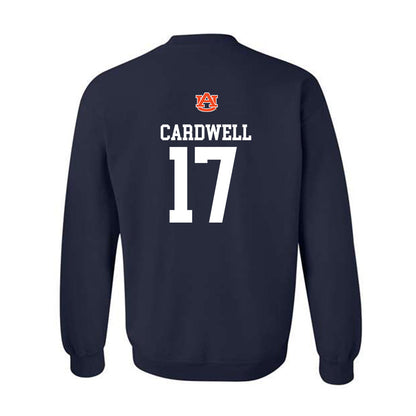 Auburn - NCAA Men's Basketball : Drake Cardwell - Replica Shersey Crewneck Sweatshirt