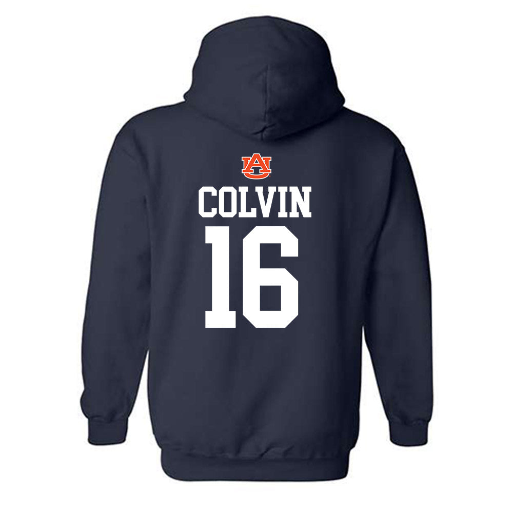 Auburn - NCAA Football : John Colvin - Replica Shersey Hooded Sweatshirt-1