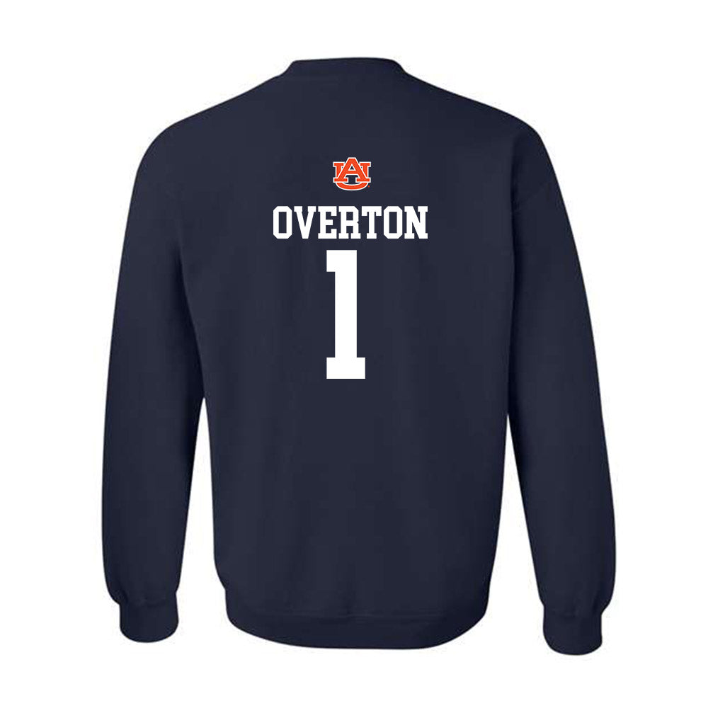 Auburn - NCAA Men's Basketball : Kevin Overton - Replica Shersey Crewneck Sweatshirt-1
