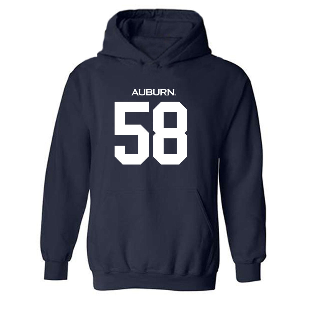 Auburn - NCAA Football : John Henry Flatt - Replica Shersey Hooded Sweatshirt