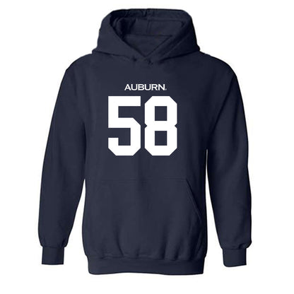 Auburn - NCAA Football : John Henry Flatt - Replica Shersey Hooded Sweatshirt