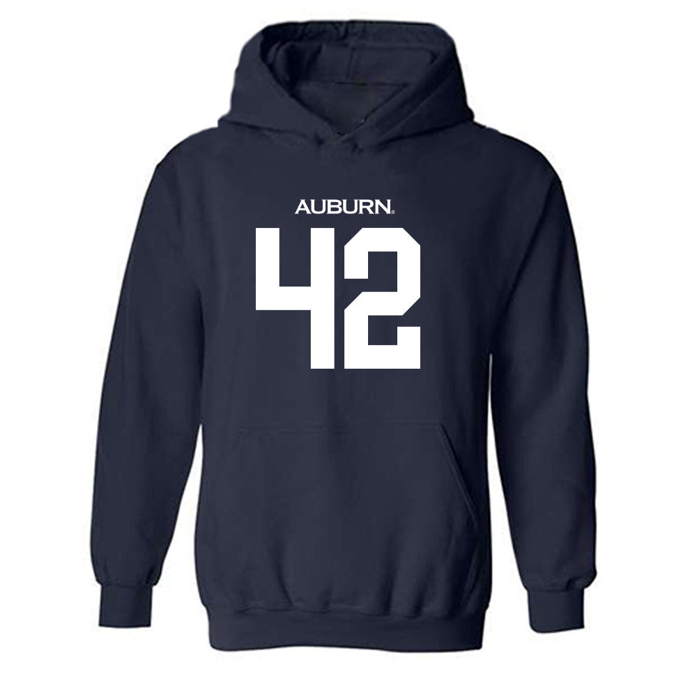 Auburn - NCAA Baseball : Abe Chancellor - Replica Shersey Hooded Sweatshirt-0