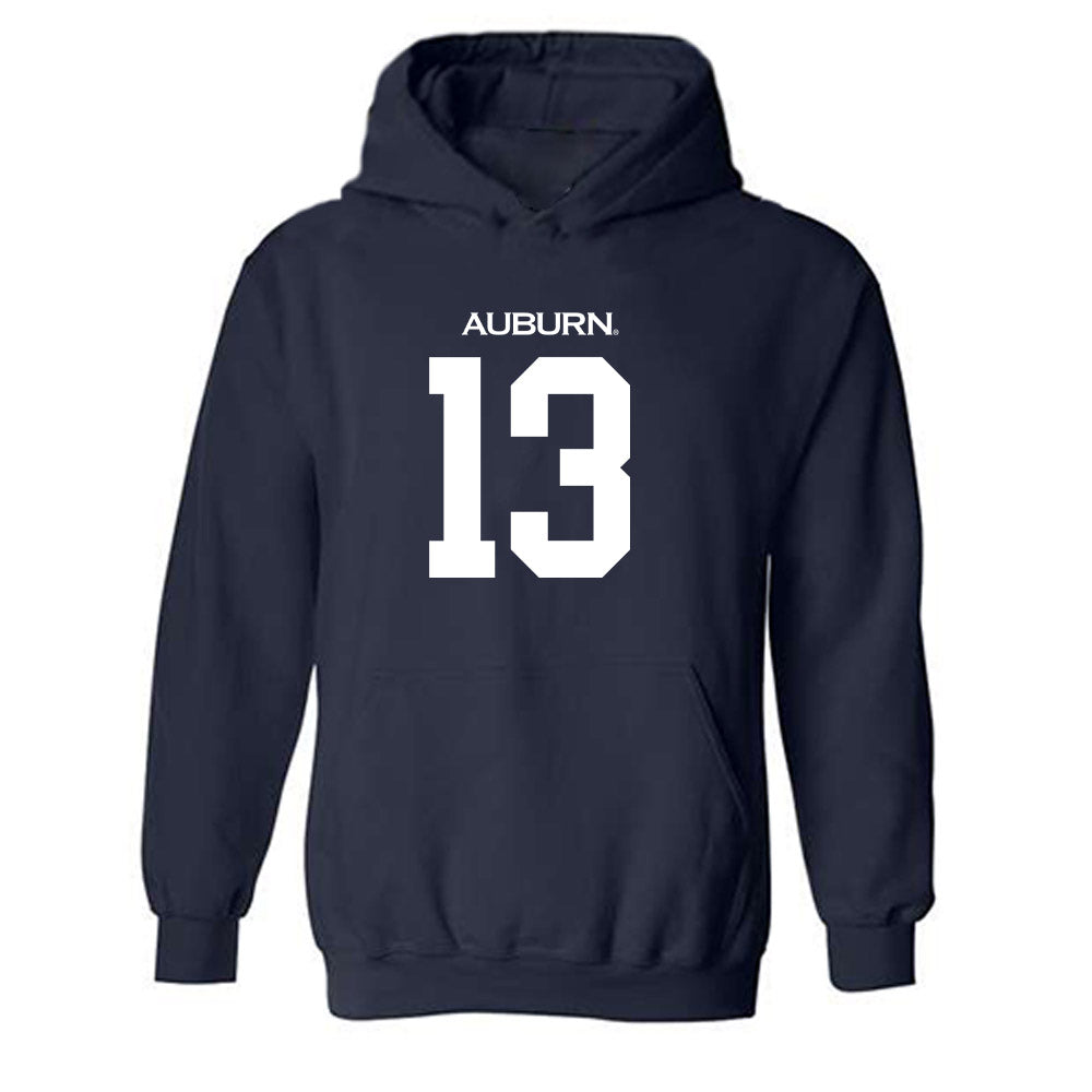 Auburn - NCAA Football : Raion Strader - Replica Shersey Hooded Sweatshirt-0