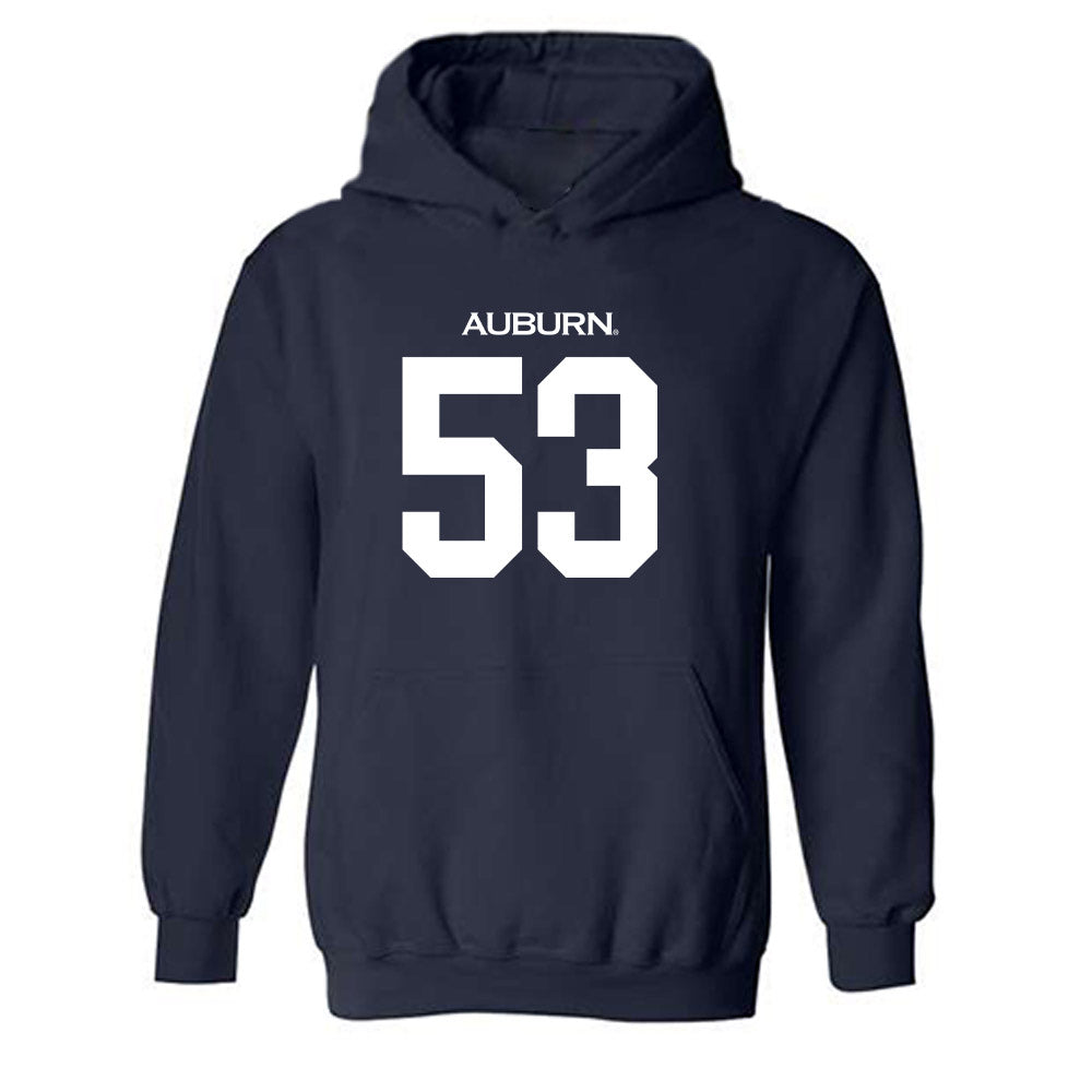 Auburn - NCAA Football : John Henry Flatt - Replica Shersey Hooded Sweatshirt-0