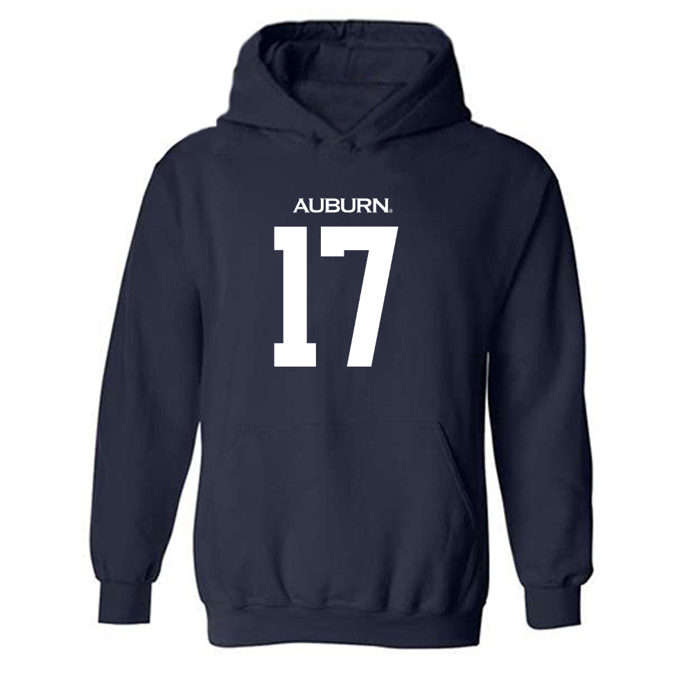 Auburn - NCAA Men's Basketball : Drake Cardwell - Replica Shersey Hooded Sweatshirt