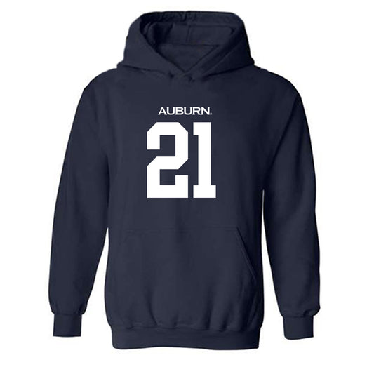 Auburn - NCAA Football : Caleb Wooden - Replica Shersey Hooded Sweatshirt