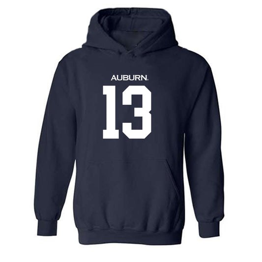 Auburn - NCAA Women's Soccer : Asha Means - Replica Shersey Hooded Sweatshirt-0