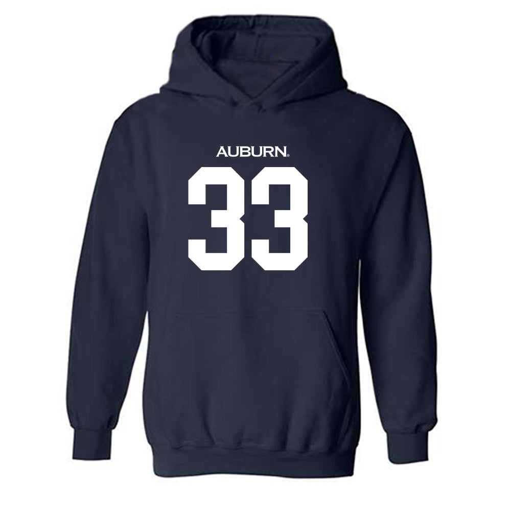 Auburn - NCAA Football : D'Angelo Barber - Replica Shersey Hooded Sweatshirt