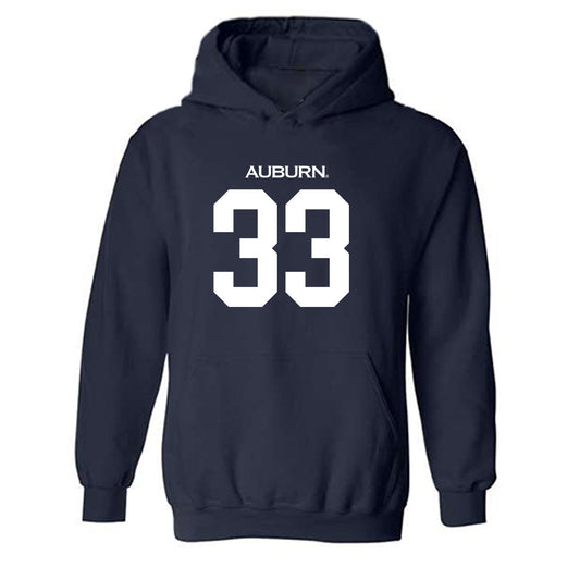 Auburn - NCAA Men's Basketball : Sebastian Williams-Adams - Replica Shersey Hooded Sweatshirt-0