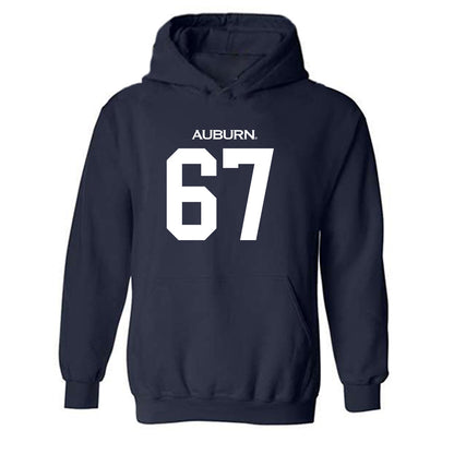 Auburn - NCAA Football : Broderick Shull - Replica Shersey Hooded Sweatshirt-0