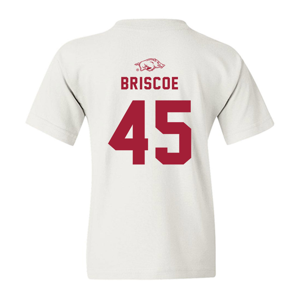 Arkansas - NCAA Baseball : Tye Briscoe - Replica Shersey Youth T-Shirt-1