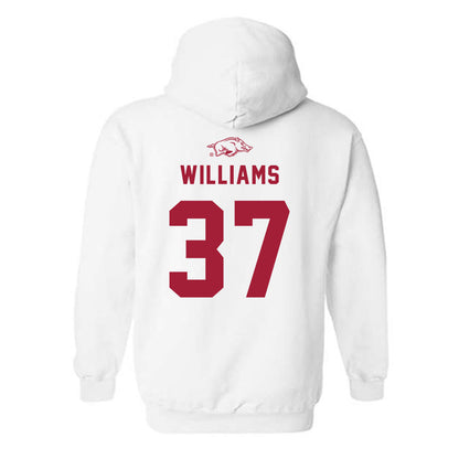 Arkansas - NCAA Baseball : Luke Williams - Replica Shersey Hooded Sweatshirt